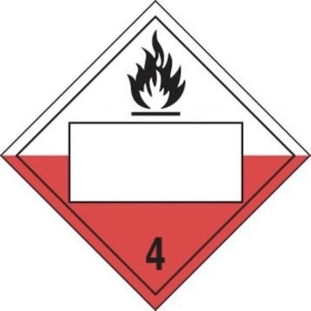 Accuform BLANK DOT PLACARD HAZARD CLASS 4 MPL4DG4CCT25 MPL4DG4CCT25